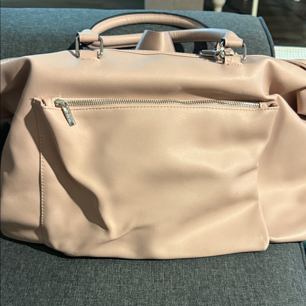 Like new! Chic Blush Pink Vegan Leather Travel Handbag